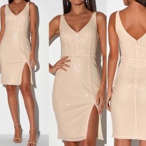 NWT Light Blush Sequin Dress